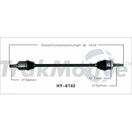 Surtrack Axle Cv Axle Shaft, Hy-8102 HY-8102